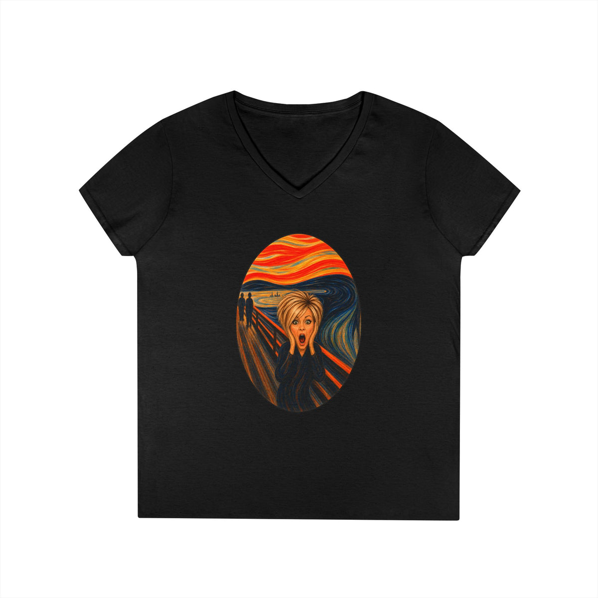 Scream Parody | Women’s V-Neck Art T-Shirt