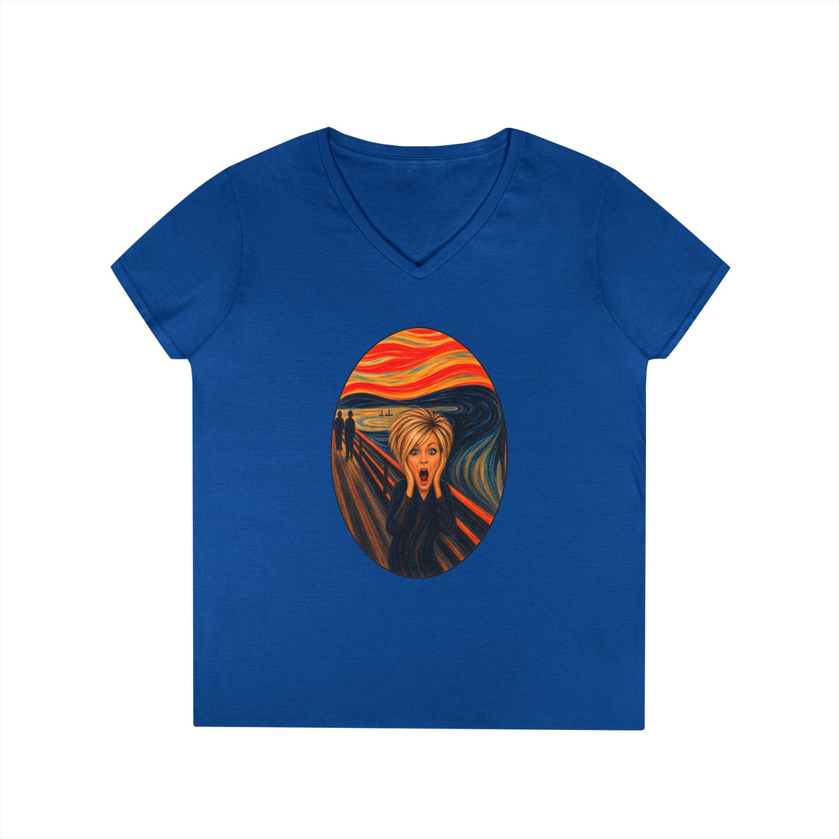 Scream Parody | Women’s V-Neck Art T-Shirt
