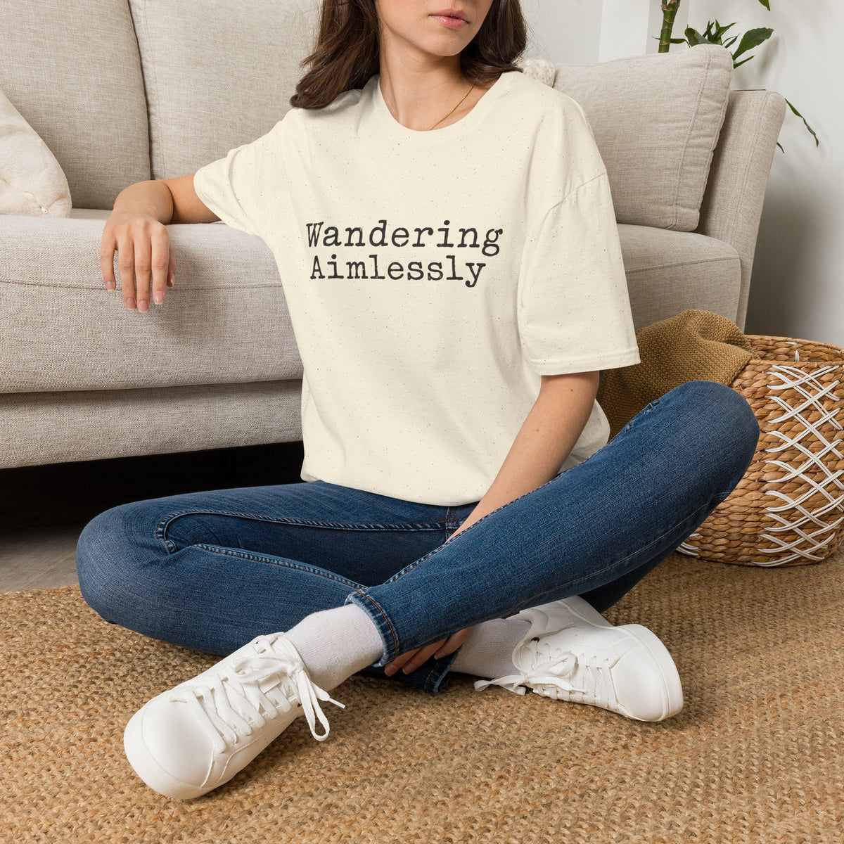 Wandering Aimlessly T-Shirt | Minimalist Quote Tee