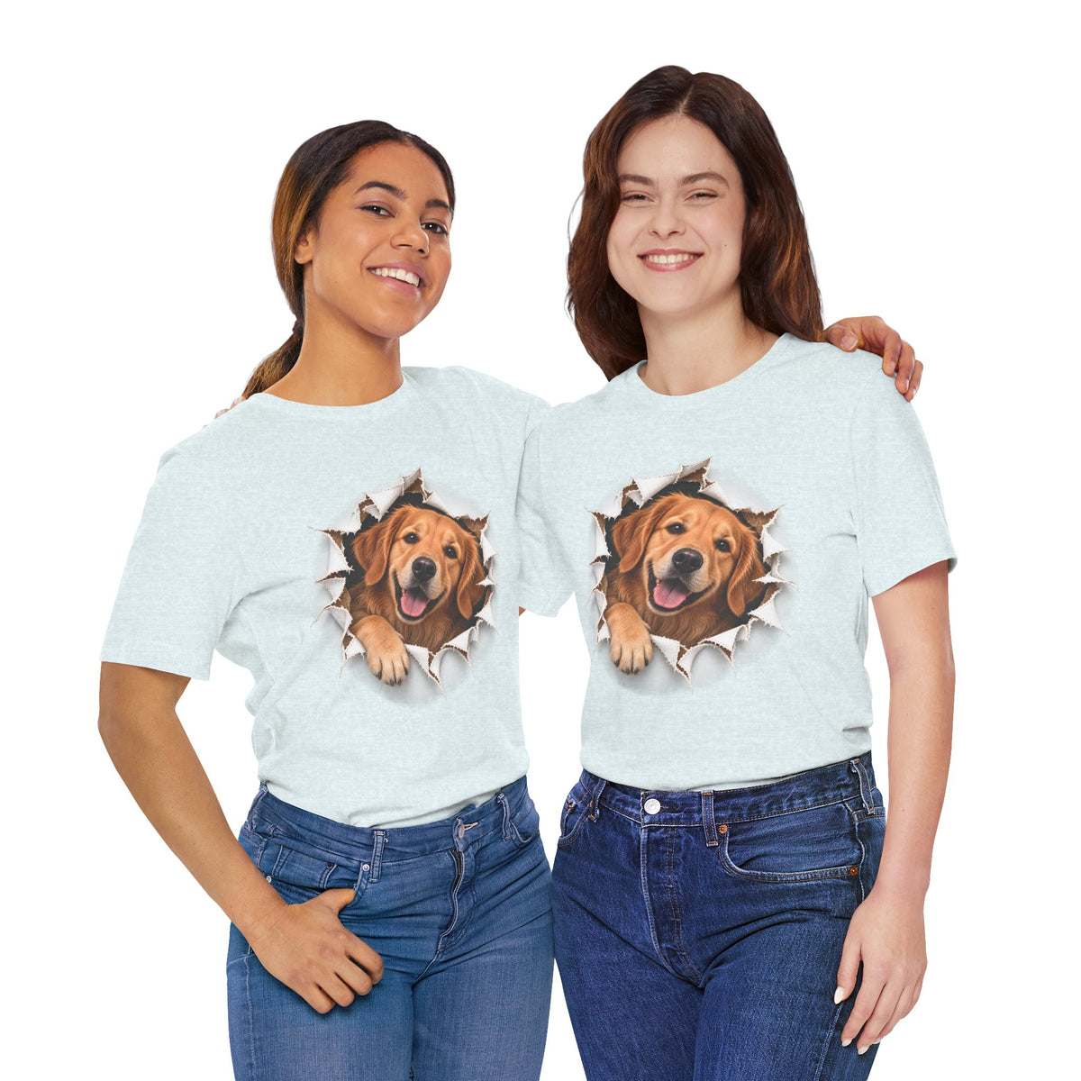 Smiling Labrador T-Shirt | Torn Paper Dog Graphic Tee