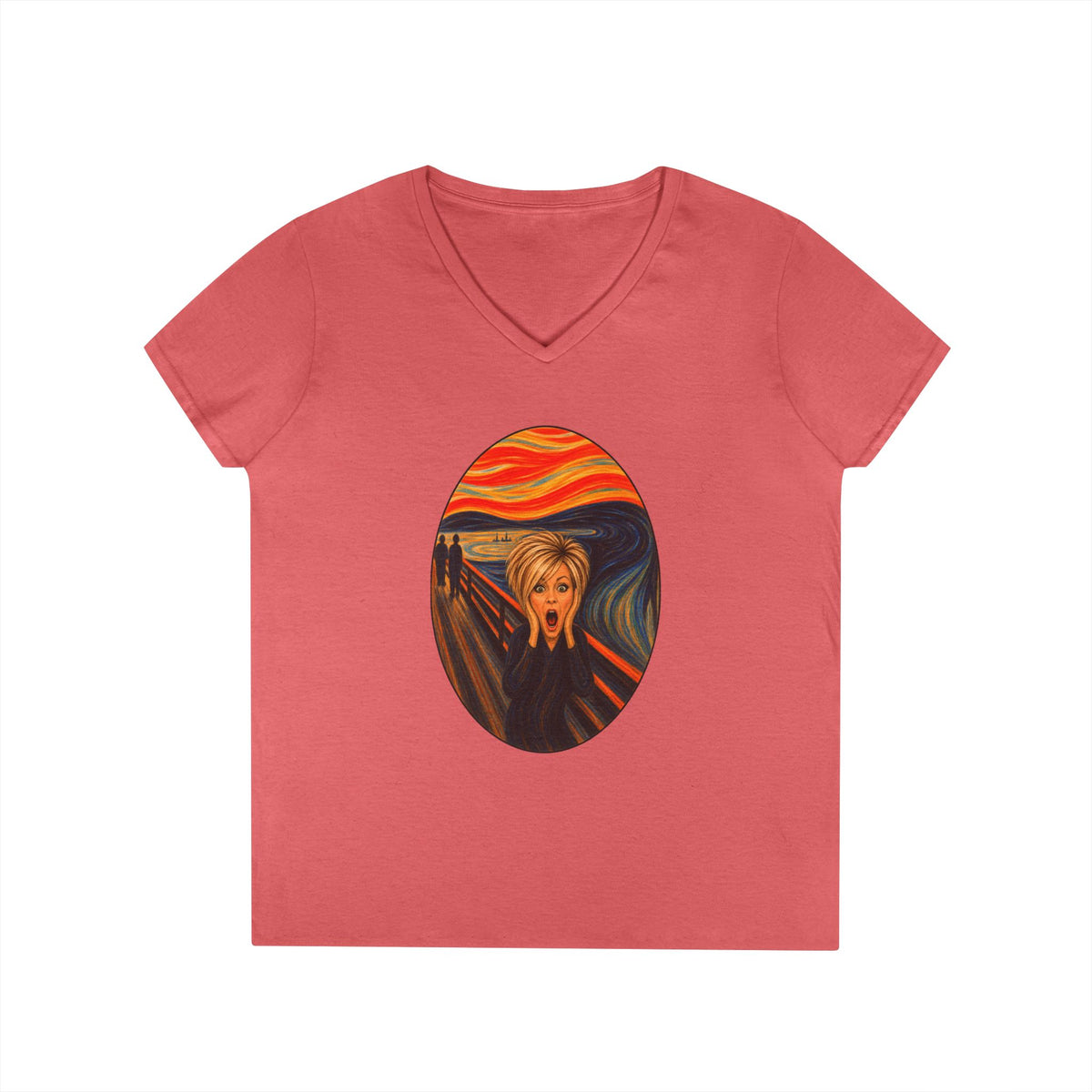 Scream Parody | Women’s V-Neck Art T-Shirt