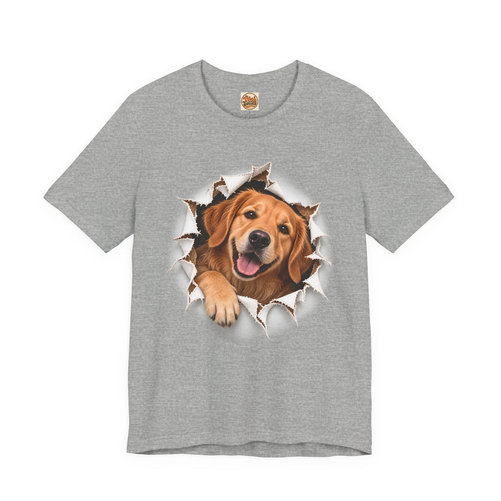 Smiling Labrador T-Shirt | Torn Paper Dog Graphic Tee