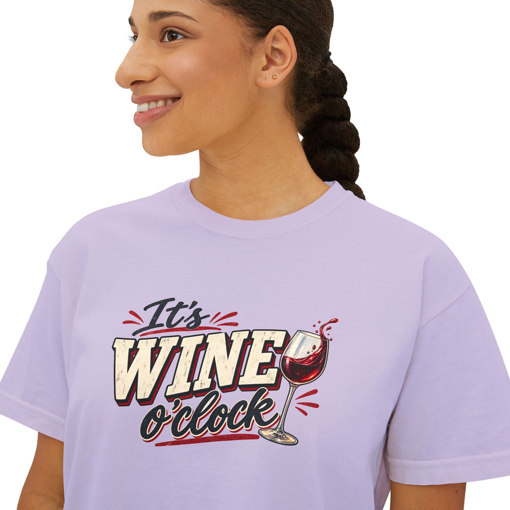 It’s Wine O’Clock | Women’s Boxy Crop T-Shirt