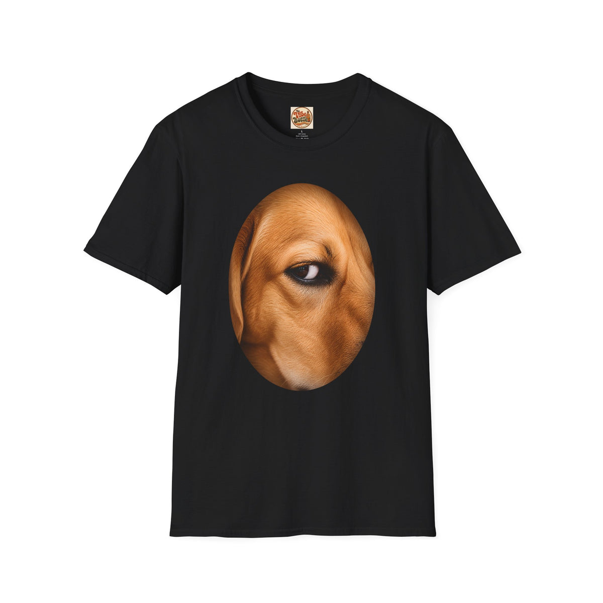 Half-Face Dog Portrait T-Shirt | Brown Dog Graphic Tee