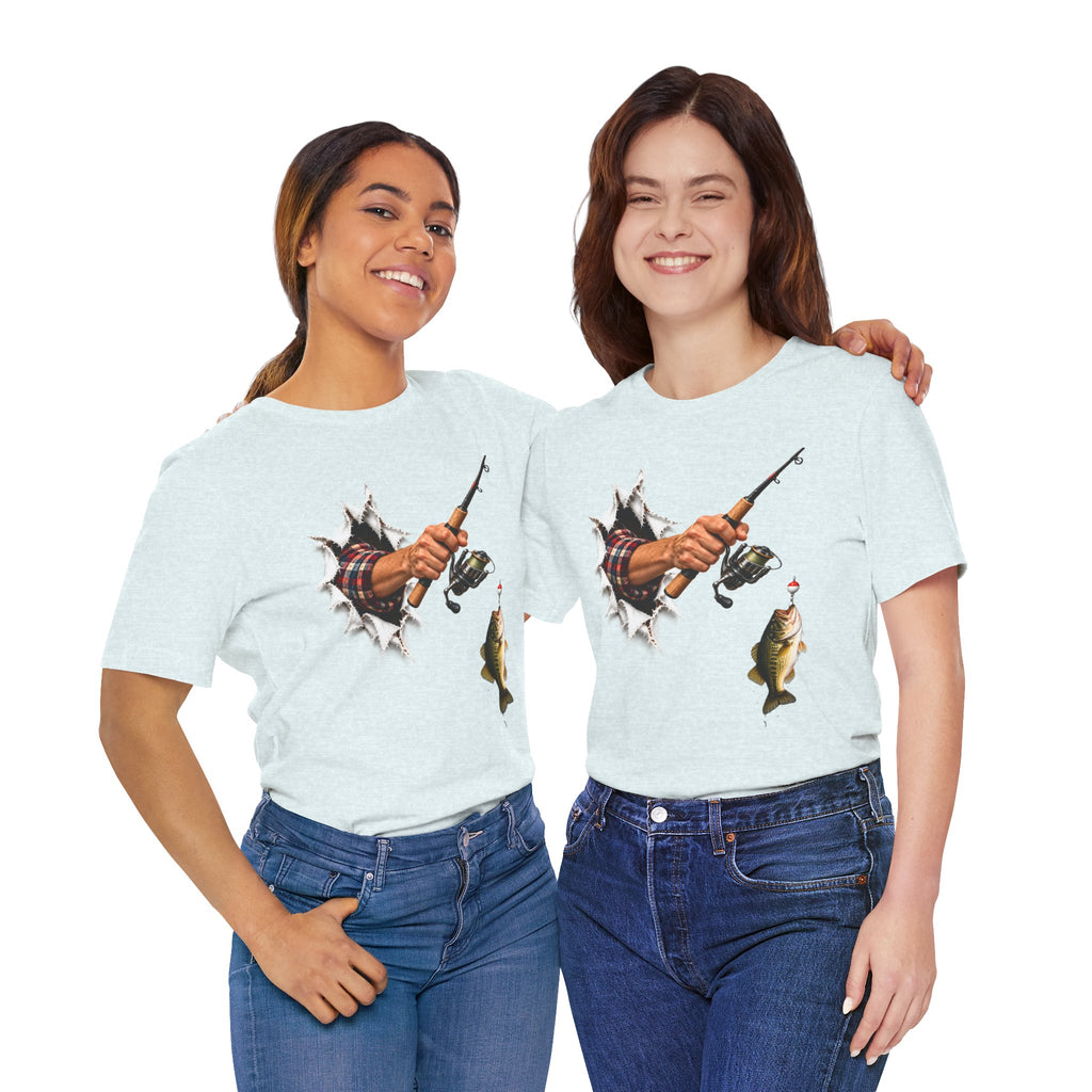 Bass Fishing T-Shirt | Hand Through Shirt Graphic Tee.