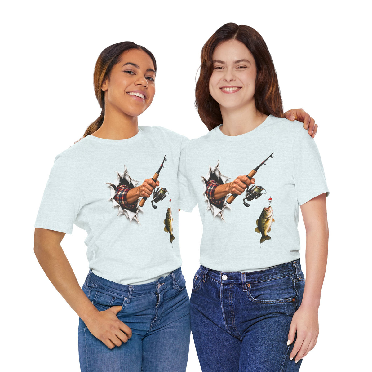Bass Fishing T-Shirt | Hand Through Shirt Graphic Tee.