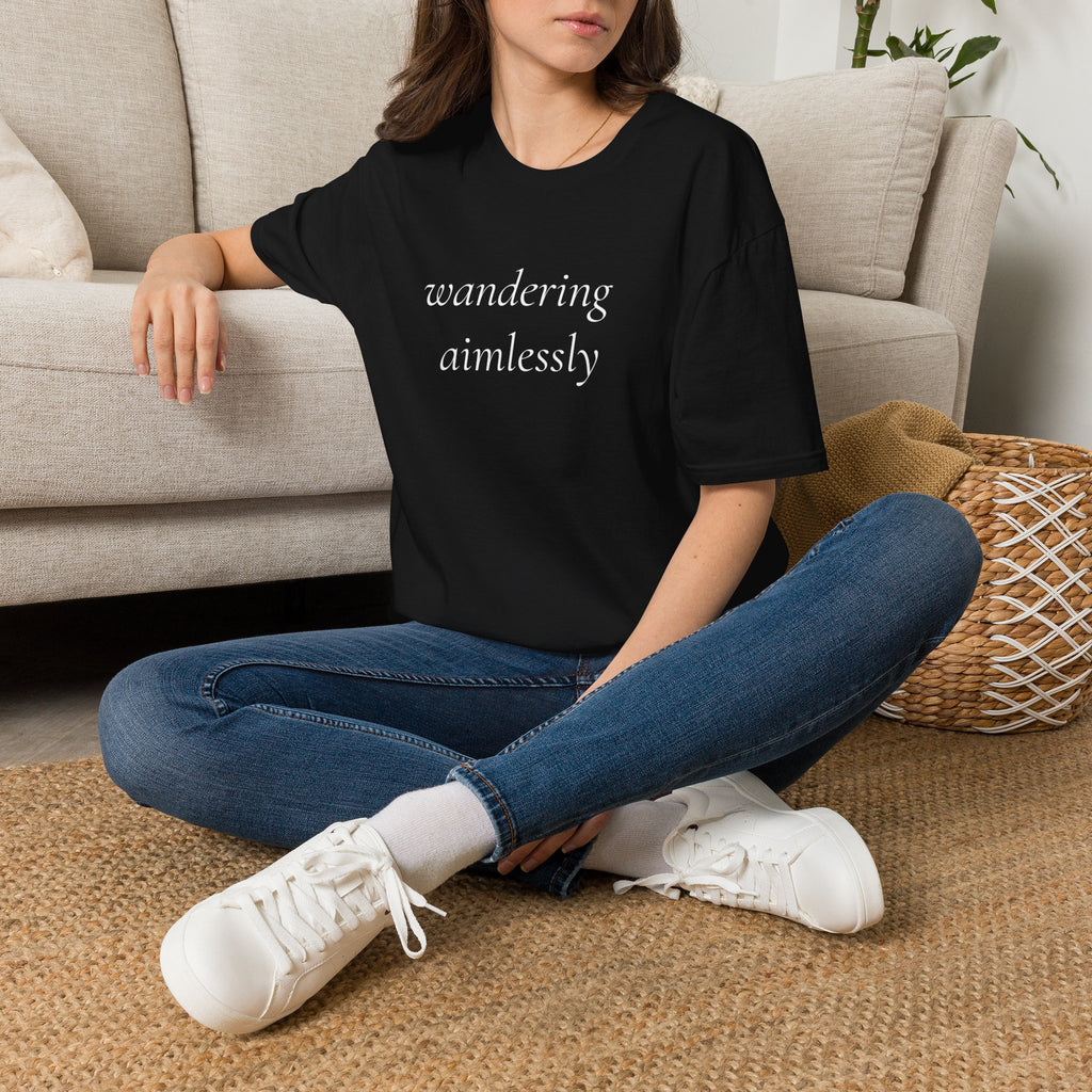 Wandering Aimlessly T-Shirt | Minimalist Script Tee
