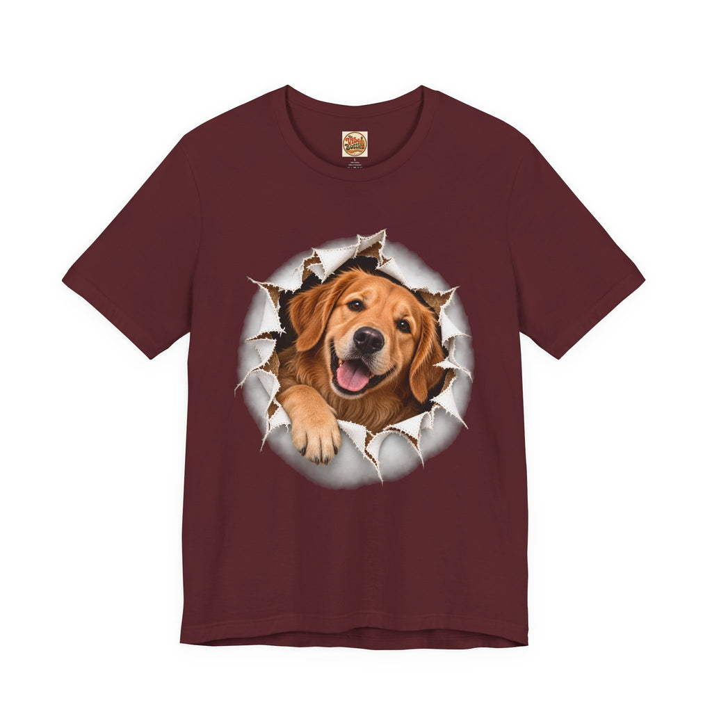 Smiling Labrador T-Shirt | Torn Paper Dog Graphic Tee