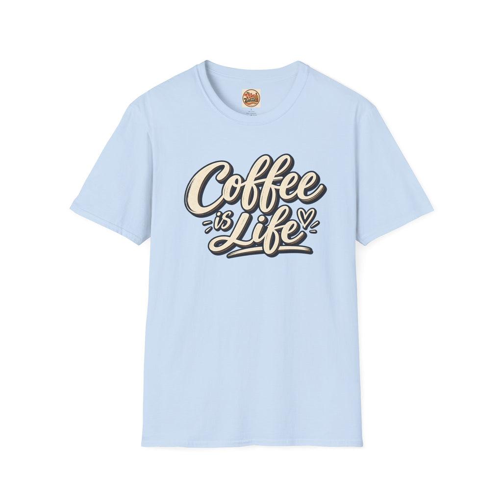 Coffee Is Life T-Shirt | Vintage Script Graphic Tee