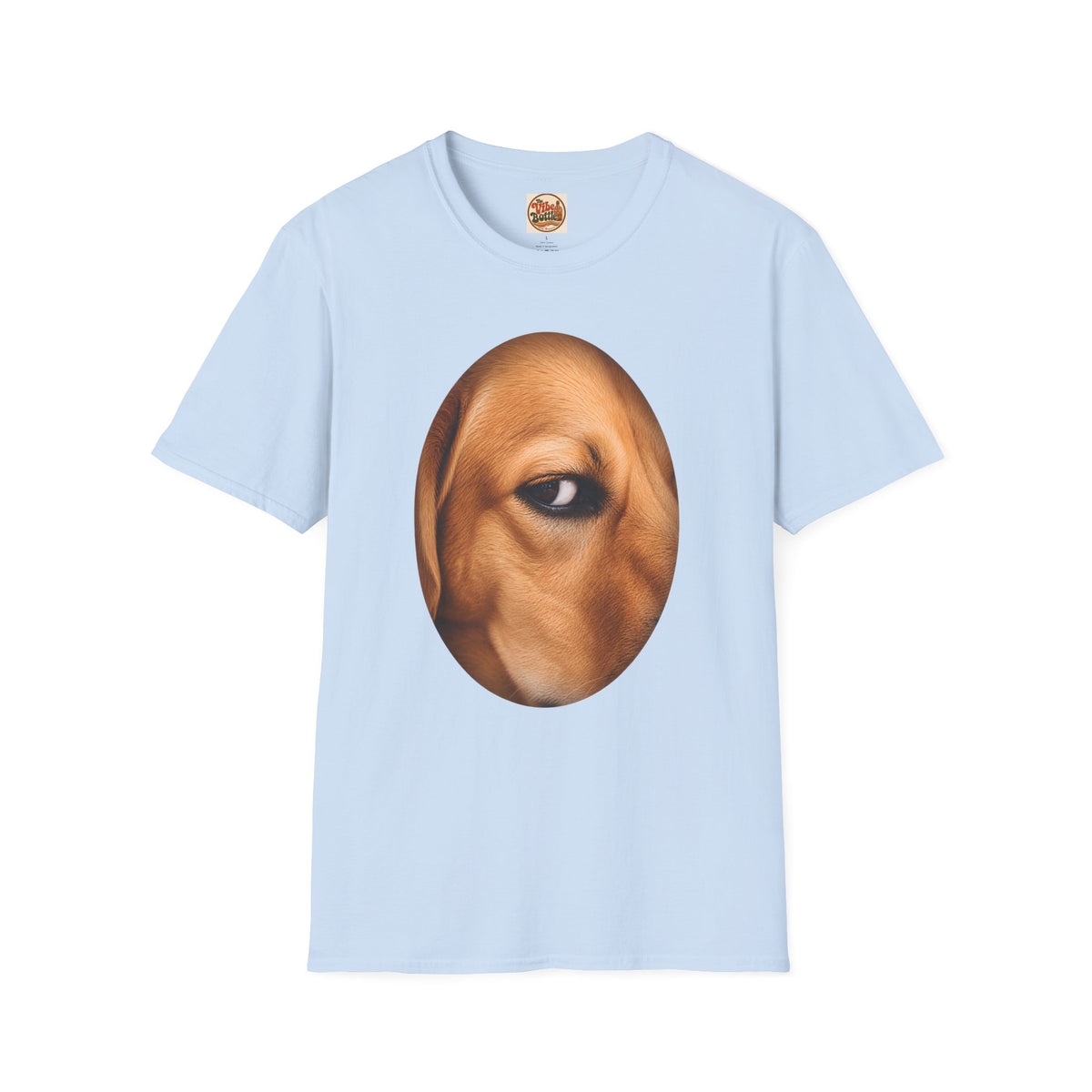 Half-Face Dog Portrait T-Shirt | Brown Dog Graphic Tee