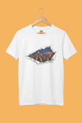 City Skyline T-Shirt | Torn Paper Urban Graphic Tee