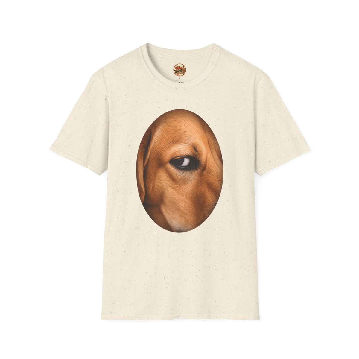 Half-Face Dog Portrait T-Shirt | Brown Dog Graphic Tee