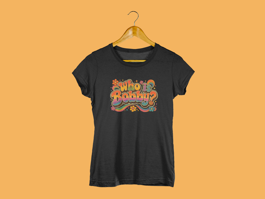 Who Is Bobby? Retro 70s T-Shirt, Vintage Style Graphic Tee, Funny Mystery Shirt, 1970s Aesthetic Apparel, Gift for Him Her, Retro Gift