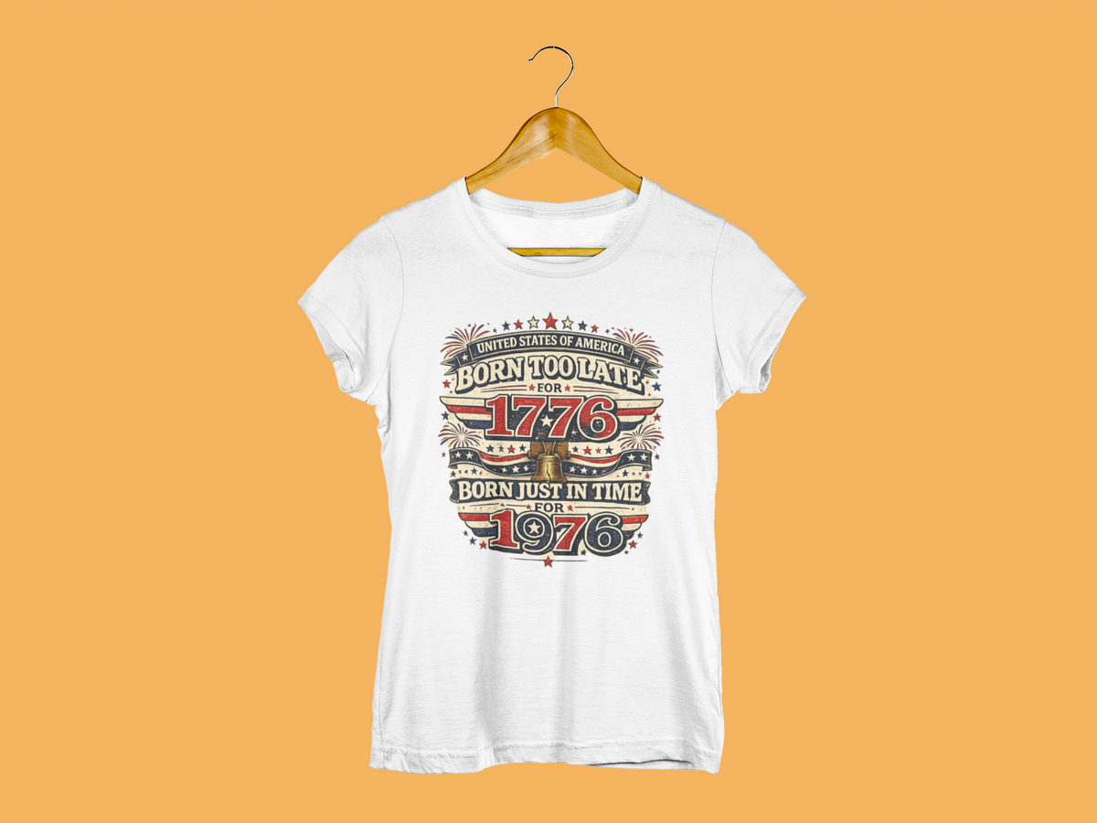 Born Too Late 250th Anniversary T-Shirt, Vintage Style Graphic Tee, Retro Birthday Gift, Heavyweight Cotton Casual Shirt