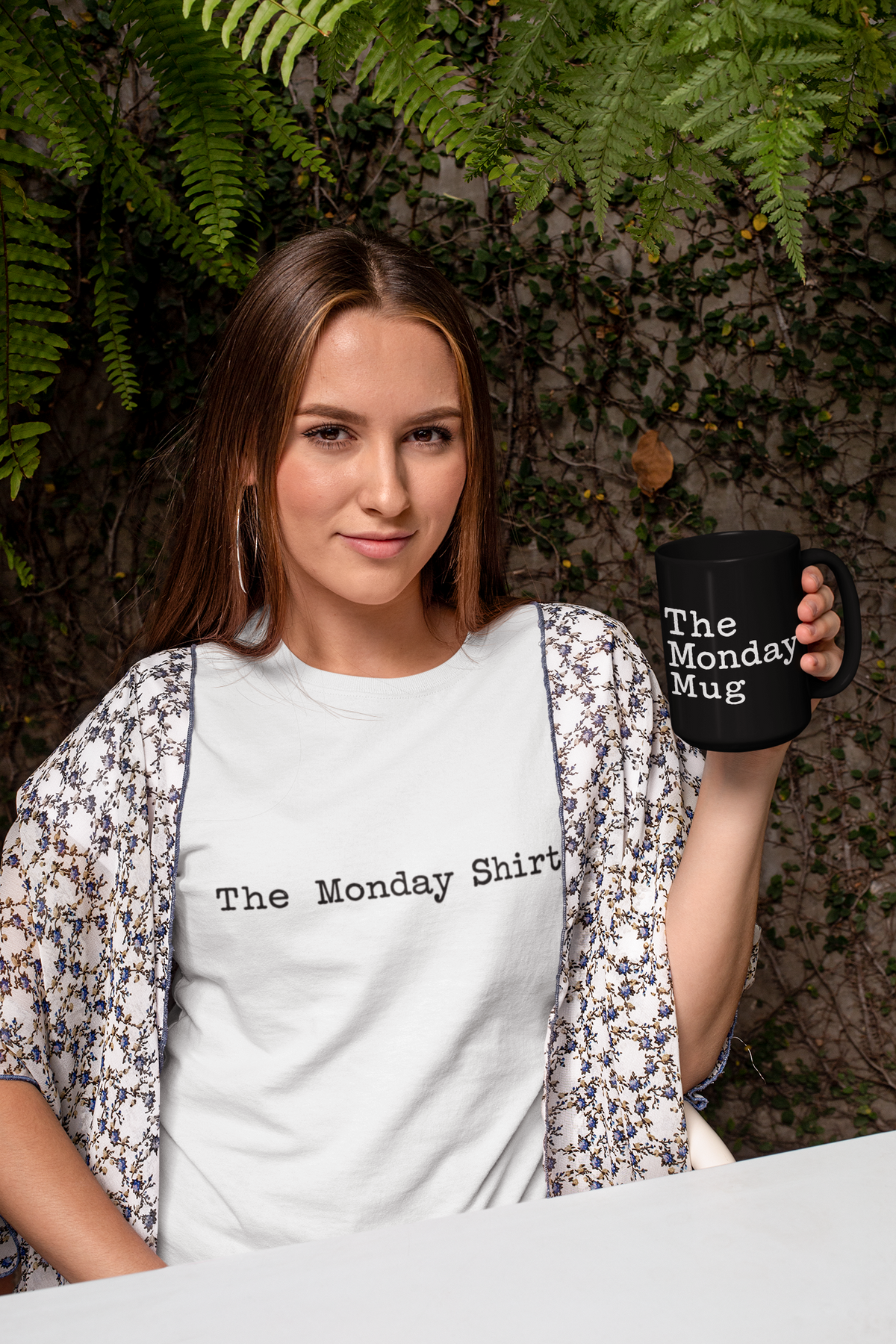 The Monday Mug | Black Ceramic Coffee Cup, 15 oz